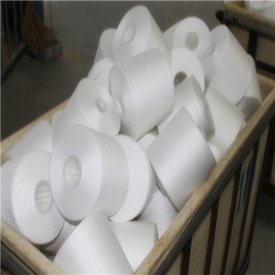 40s/2 100% Polyester-Kern-Spun-Garn rohes weißes Industriegarn aus Polyester