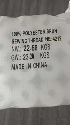 42/2 Rohweiß 100% Polyester Spundgarn für Nähgarne