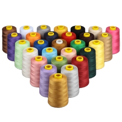 402 Spun Polyester Nähgarne Mehrfarbige Option Polyester Garne für Stoffkleidung