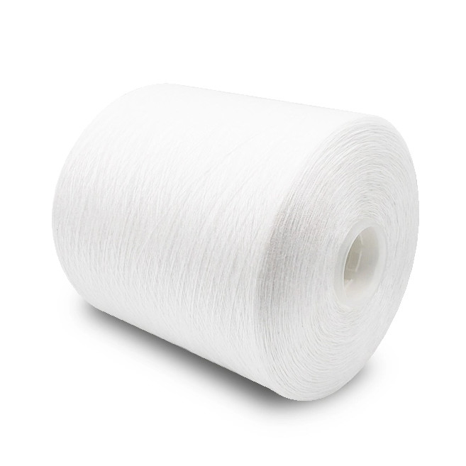 2025 Heißer Verkauf Hochwertiges 60/2 Rohweiß 100% Polyester Spinn Garn 1,25 kg/Konus