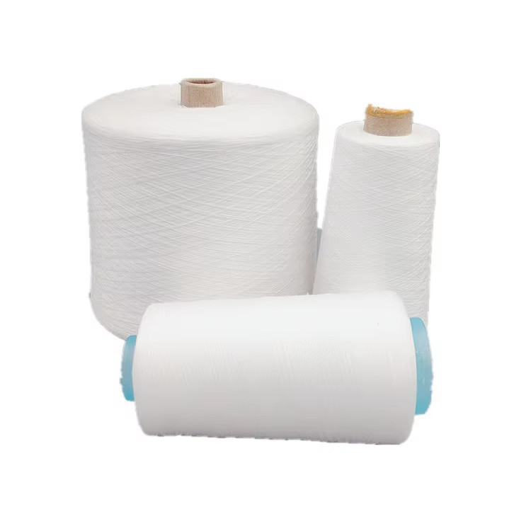 100 Spund Polyestergarne Rohweiß Strickgewebe Ne 20S 30S 40S 42S 45S 60S Polyestergarne